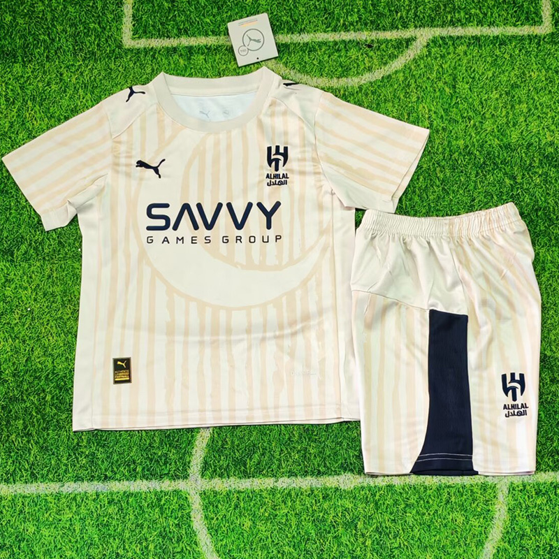 25-26 Al-Hilal Club World Cup Away Kids Soccer Jersey