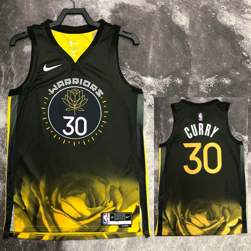 22-23 WARRIORS CURRY #30 Black City Edition Top...