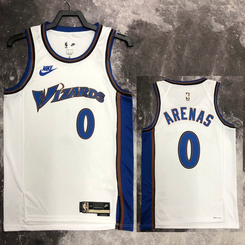 22-23 Wizards ARENAS #0 White Top Quality Hot P...