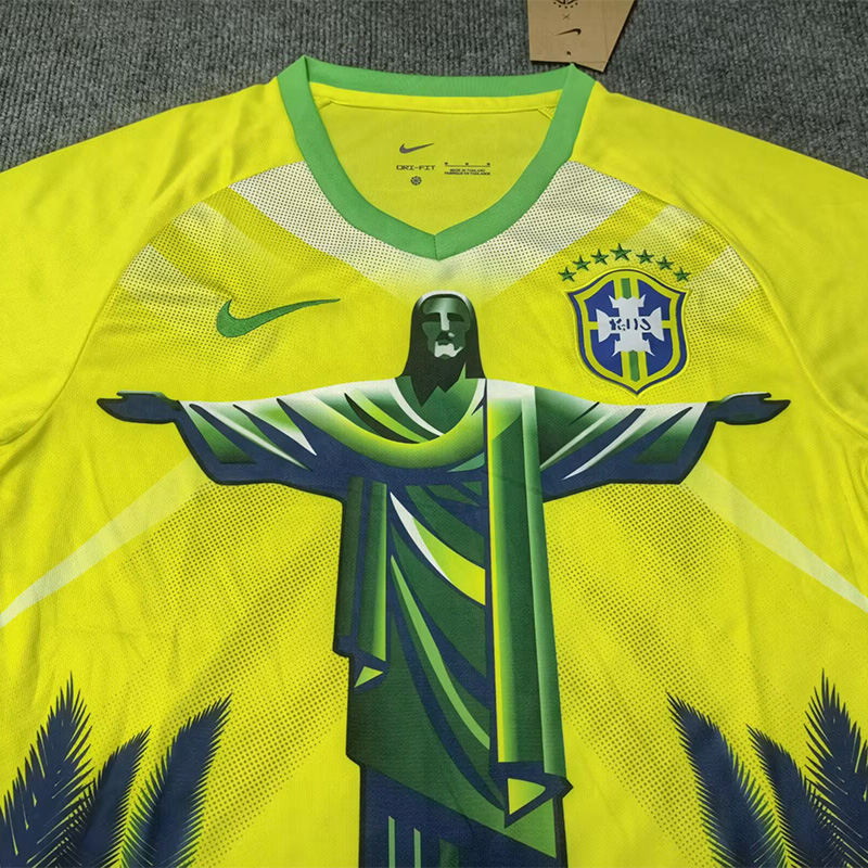 25-26 Brazil Yellow Special Edition Training shirts (绿袖口)