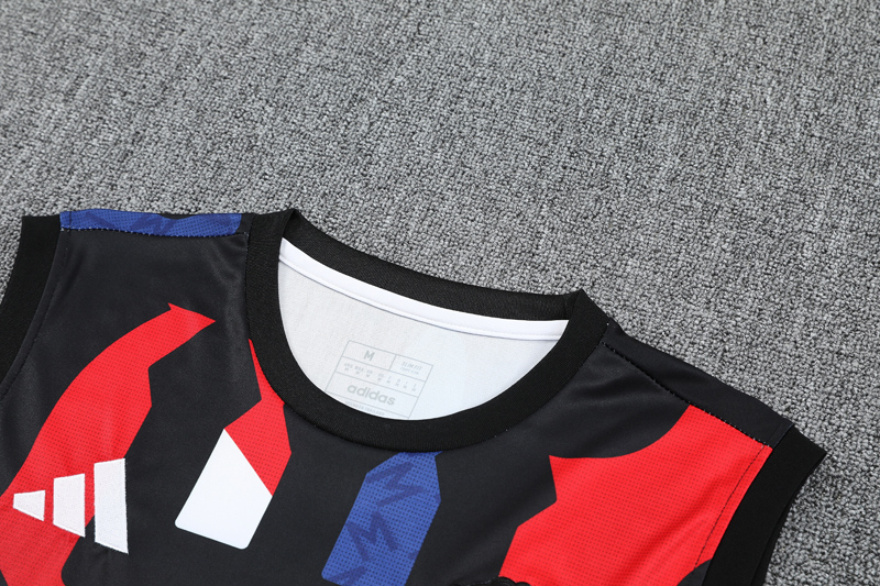 25-26 Man Utd Black Tank top and shorts suit