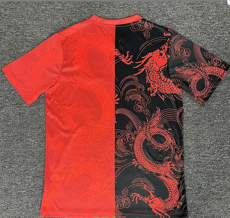 25-26 RMA Red Black Special Edition Fans Training Shirts *龙纹