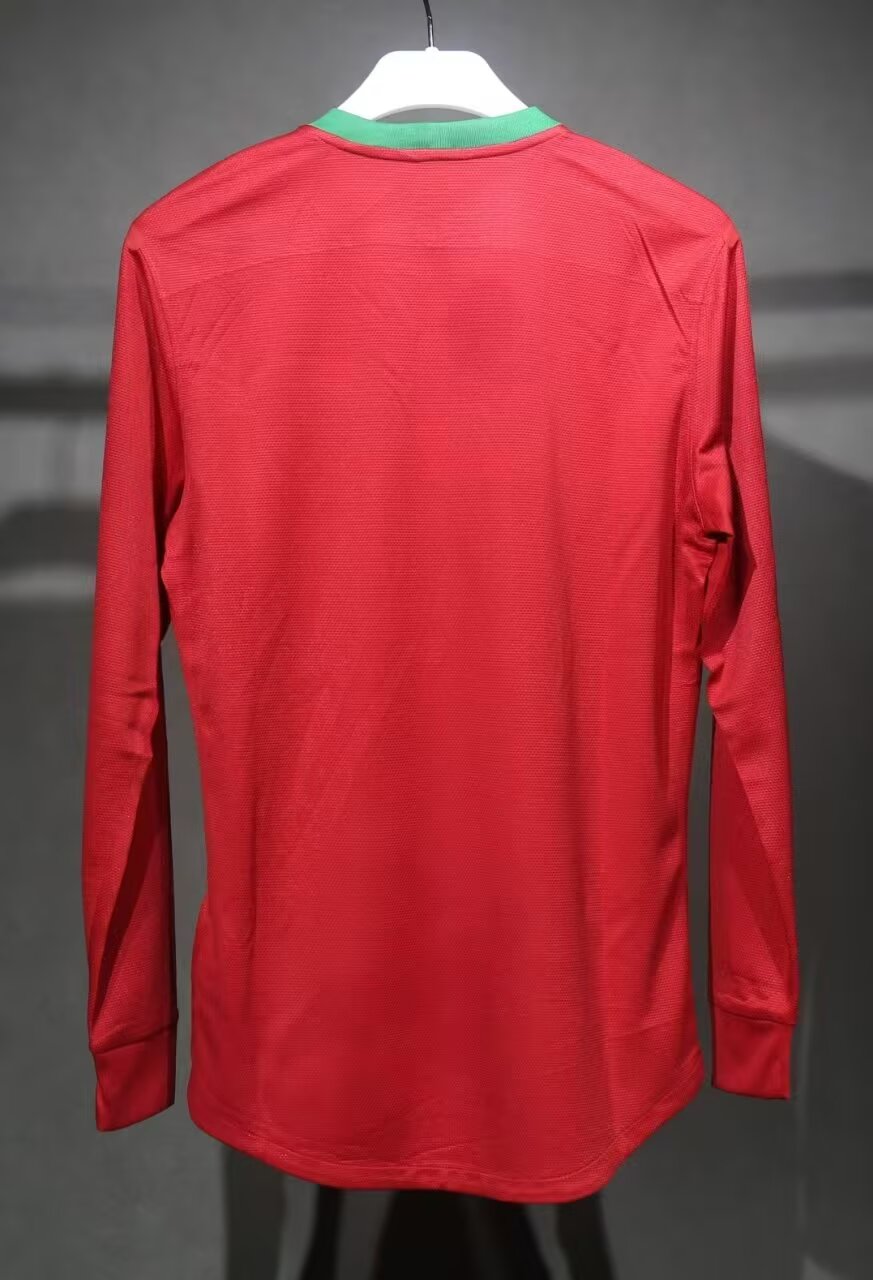 2012 Portugal Home Player Version 长袖球员 Long Sleeve Retro Soccer Jersey