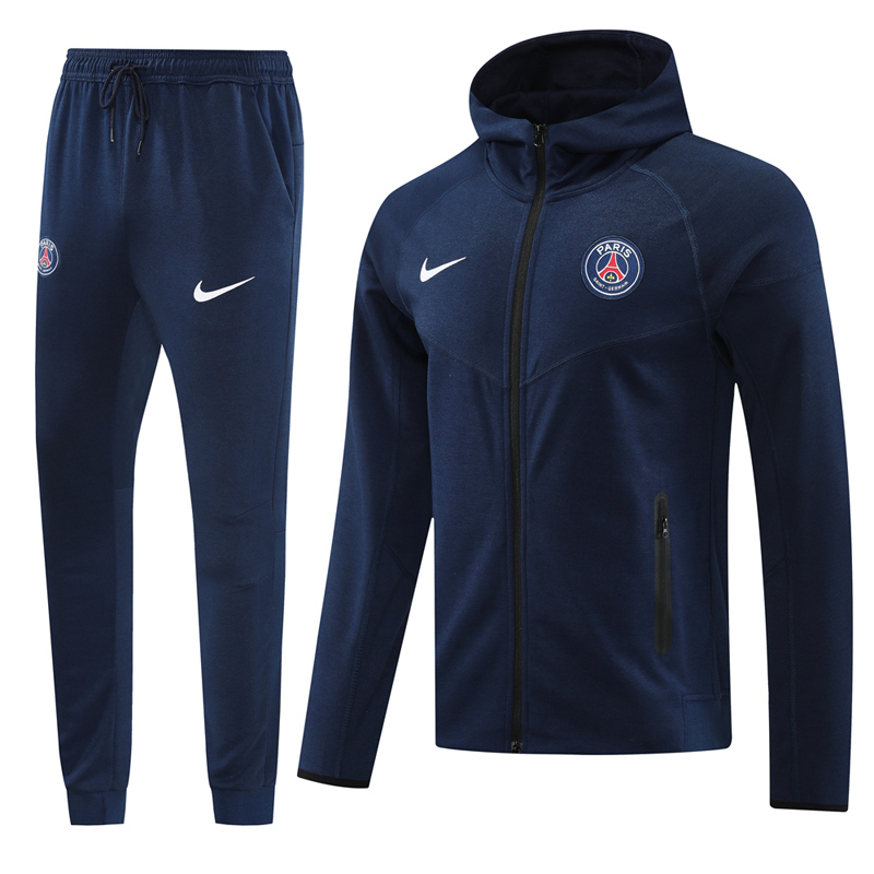 24-25 PSG Royal blue Hoodie Jacket Tracksuit #01