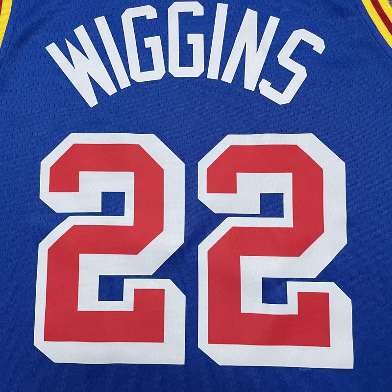 Warriors WIGGINS #22 Blue 75th Anniversary Retr...