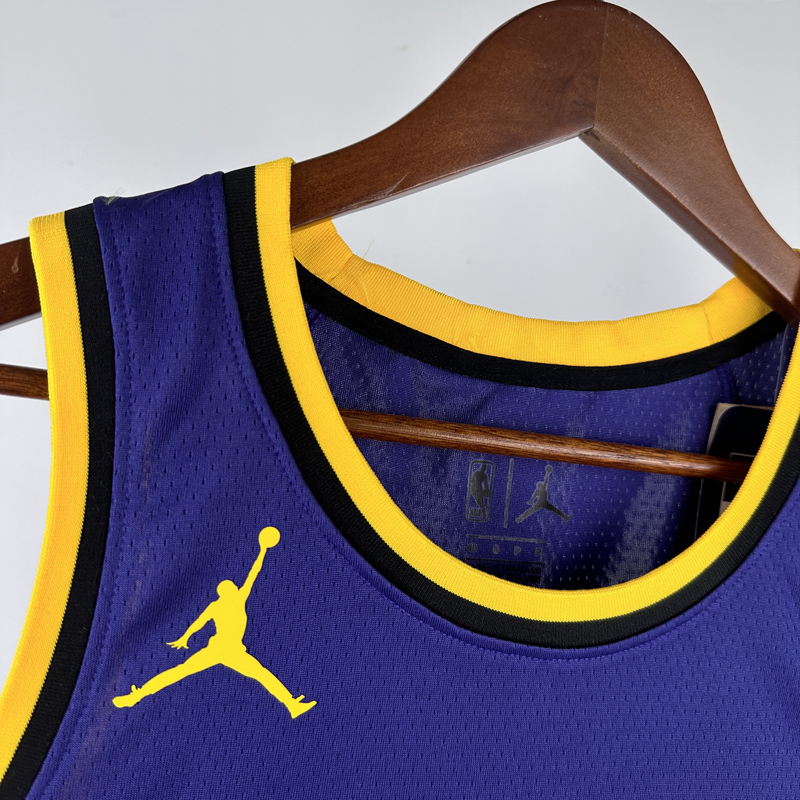 22-23 LAKERS JAMES JR. #9 Purple Top Quality Hot Pressing NBA Jersey (Trapeze Edition) 飞人版
