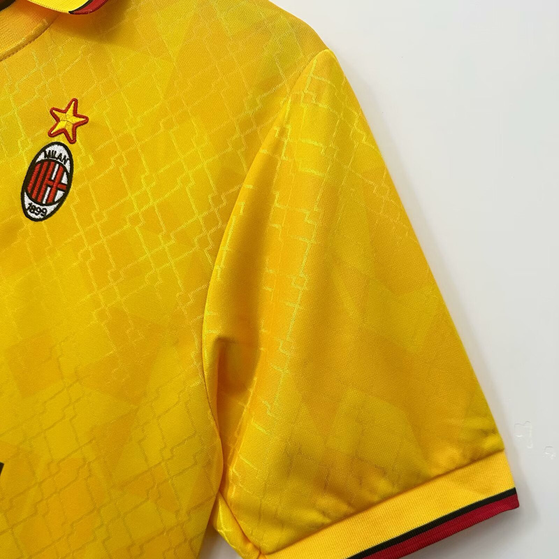 1995-1996 ACM Away Yellow Retro Soccer Jersey