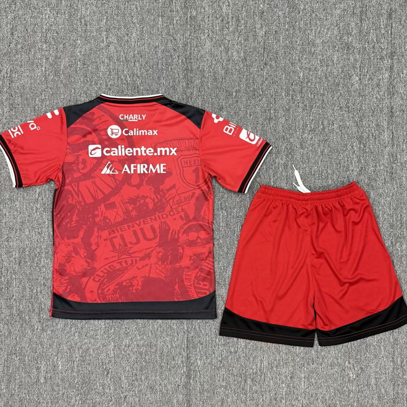 25-26 Tijuana Home Kids Soccer Jersey