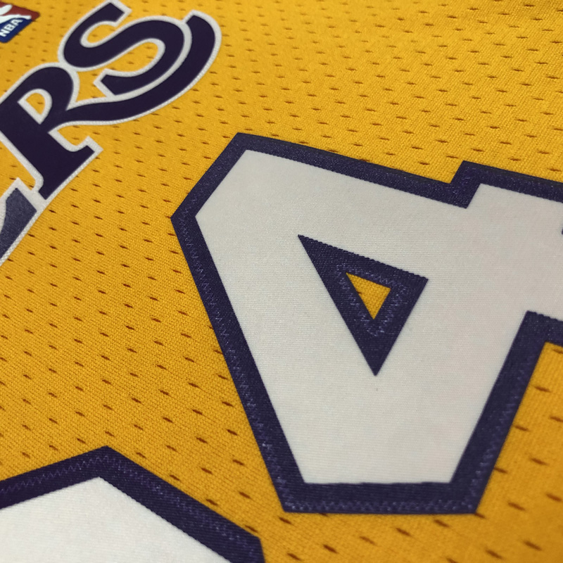 2000 LAKERS O‘NEAL #34 Yellow Retro Top Quality...