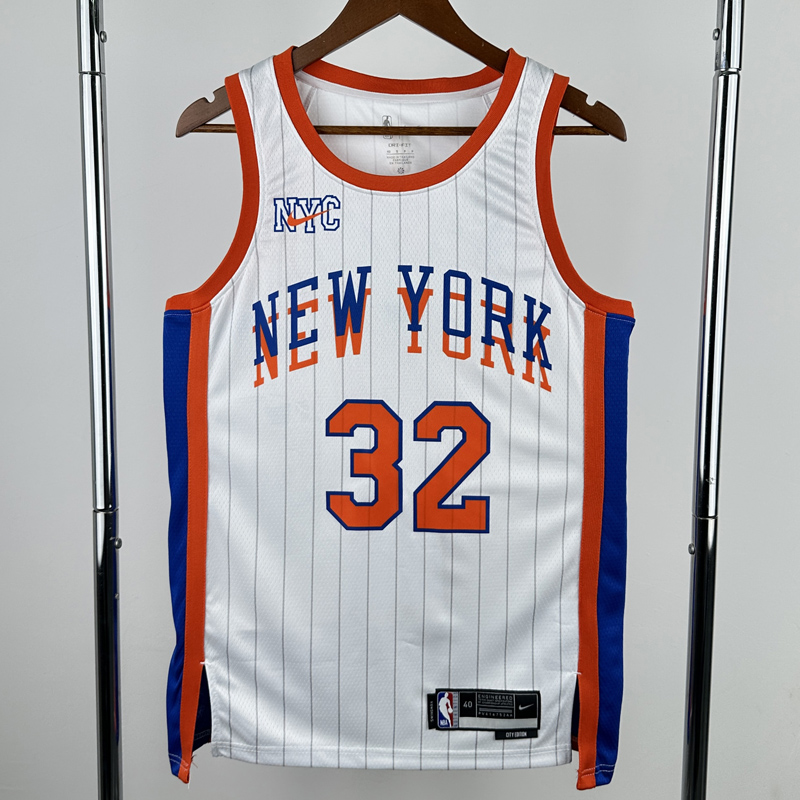 24-25 KNICKS TOWNS #32 White City Edition Top Quality Hot Pressing NBA Jersey