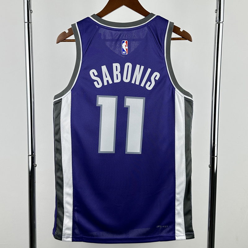 22-23 Kings SABONIS #11 Purple Top Quality Hot Pressing NBA Jersey