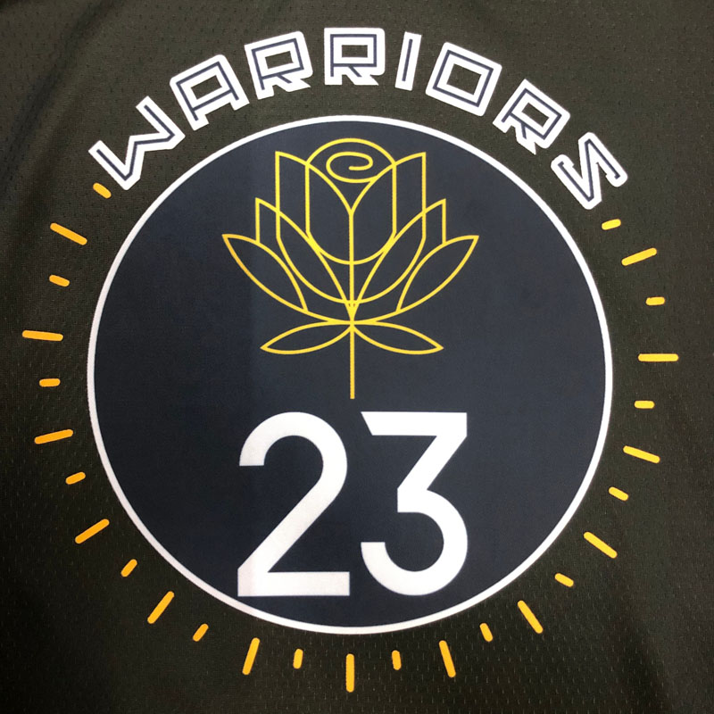 22-23 WARRIORS GREEN #23 Black City Edition Top...