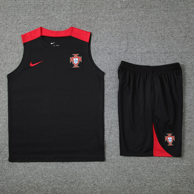 24-25 Portugal Black Tank top and shorts suit