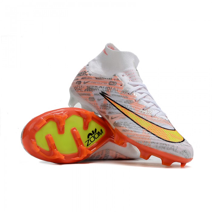 Air Zoom Mercurial Superfly IX Elite FG High Soccer Shoes-White/Orange-2908533