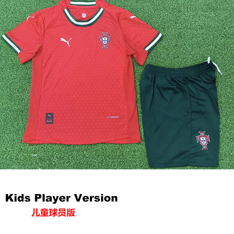 25-26 Portugal Home Kids Player Version Soccer Jersey *PM(球员童装)