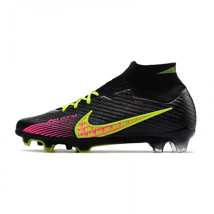 Air Zoom Mercurial Superfly IX Elite FG High Soccer Shoes-Black/Green-7942182