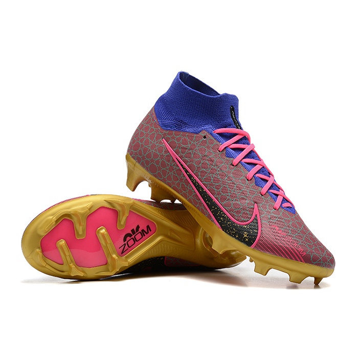 Air Zoom Mercurial Superfly IX Elite FG Lucent Pack High Soccer Shoes-Wine Red/Blue-4445000