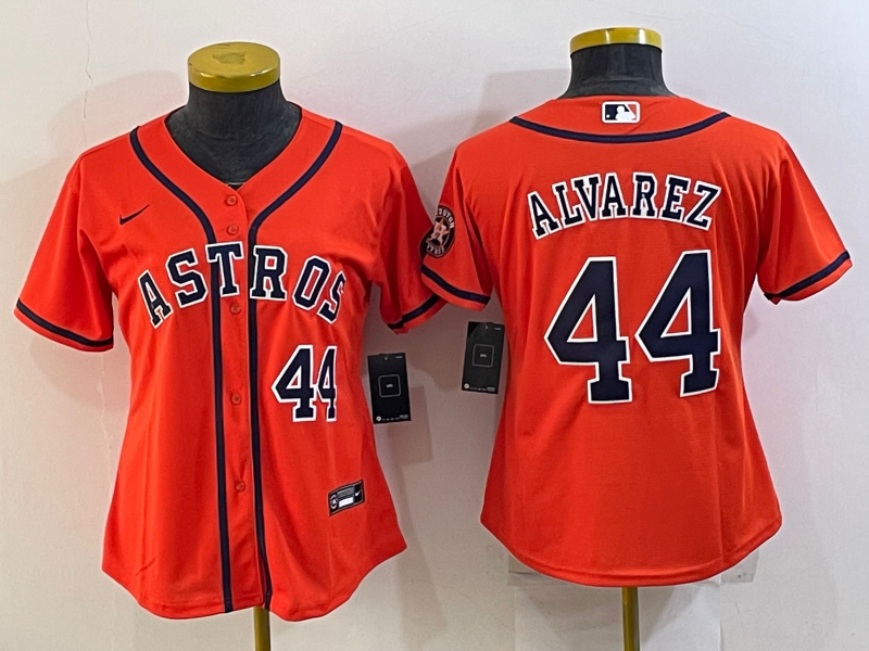 Houston Astros Women's baseball jersey ALVAREZ 44 fans edition