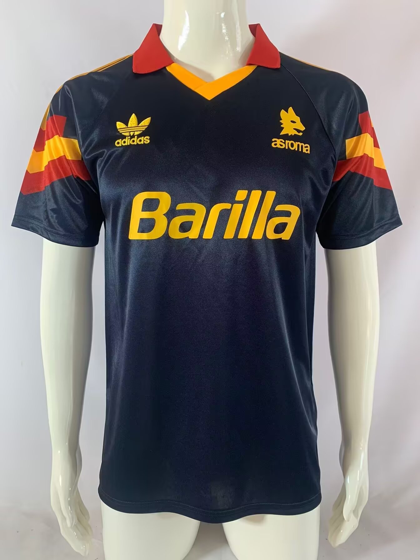 91-92 Roma Three Retro Soccer Jersey