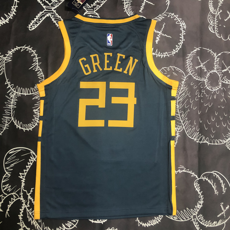 2018 WARRIORS GREEN #23 Black Gray Top Quality ...