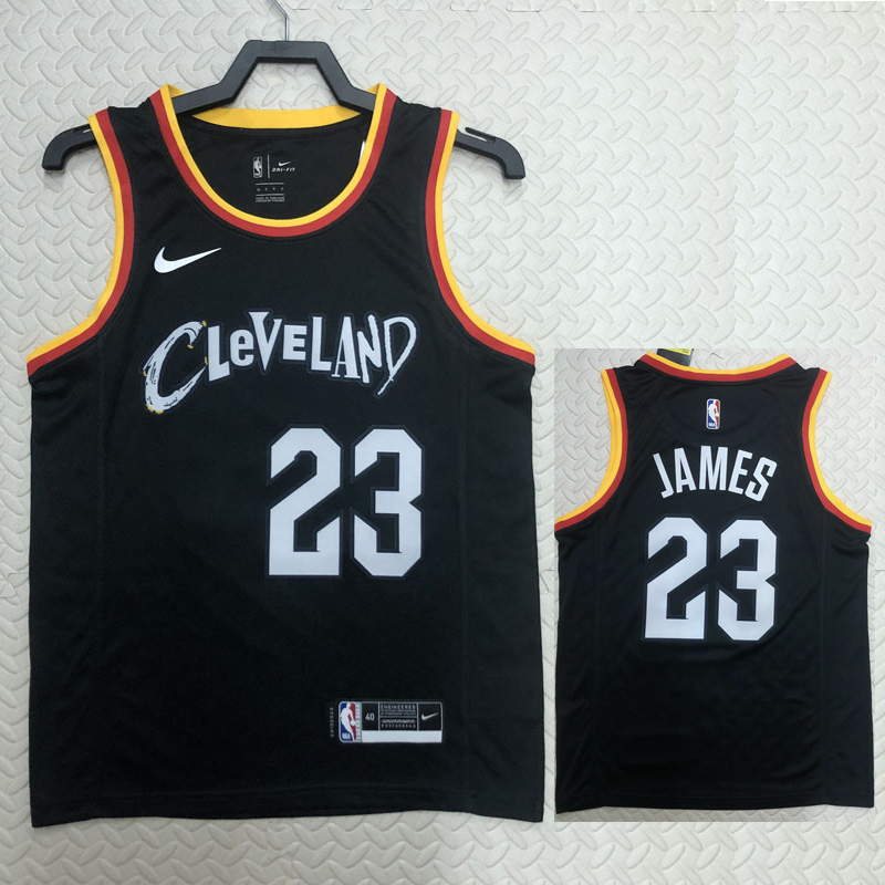 22-23 Cleveland Cavaliers JAMES #23 Black City ...