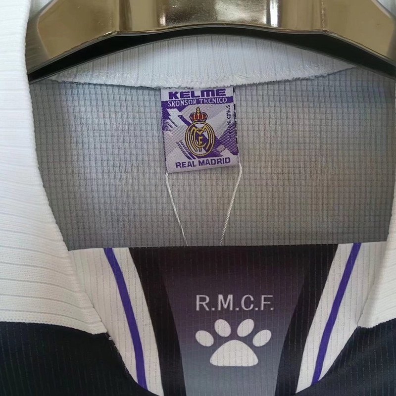 1997-1998 RMA Away Black Retro Soccer Jersey