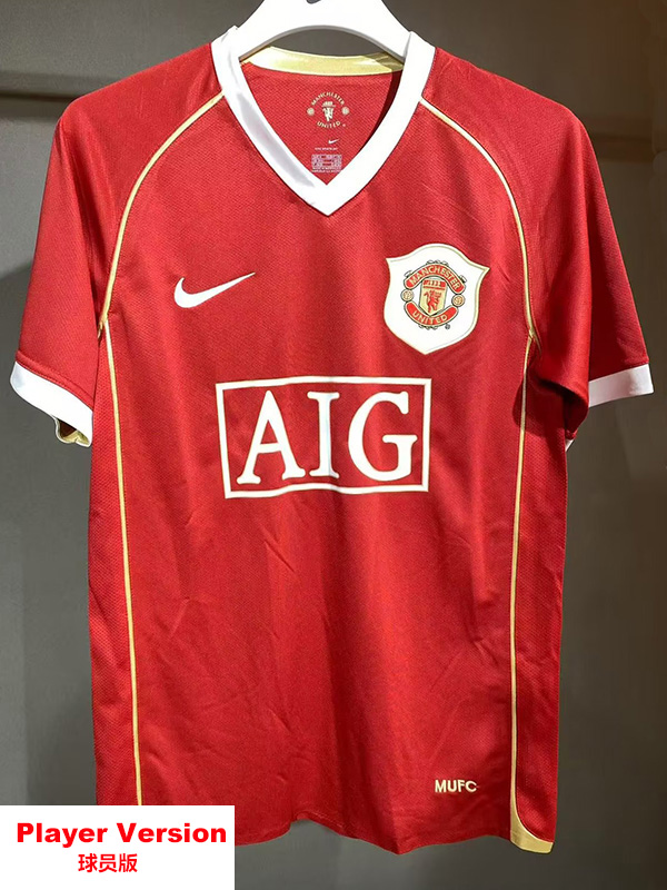 2006-2007 Man Utd Home Player Version 球员 Retro Soccer Jersey