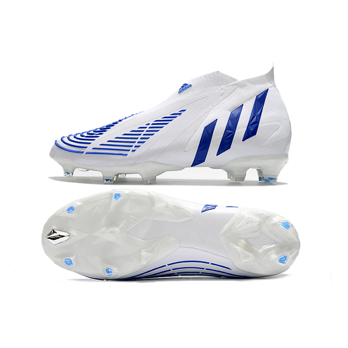 Predator Edge Geometric+ FG Soccer Shoes-White/Blue-1824187
