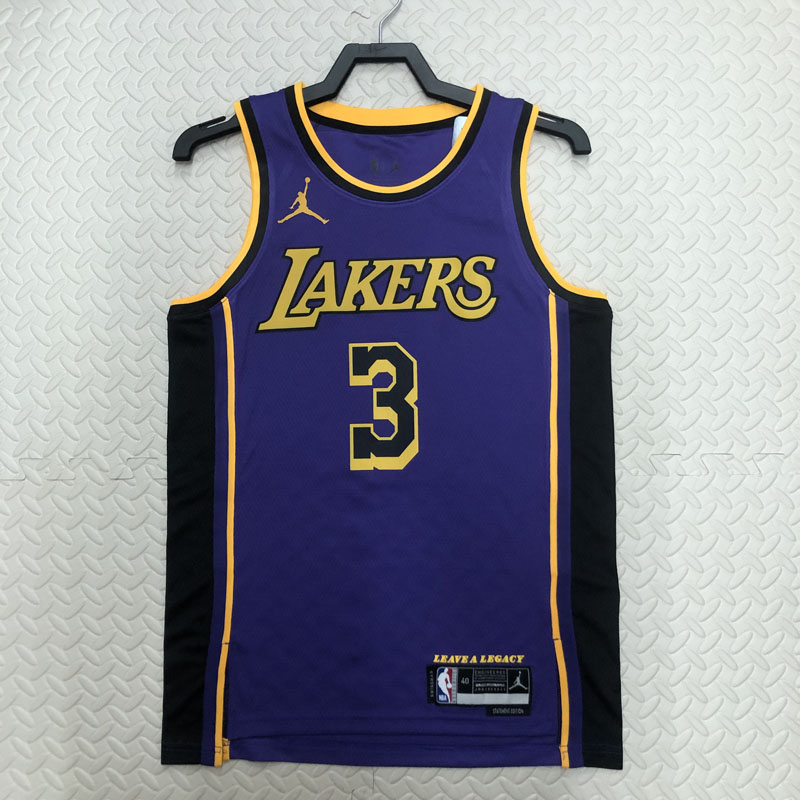 22-23 LAKERS DAVIS #3 Purple Top Quality Hot Pr...