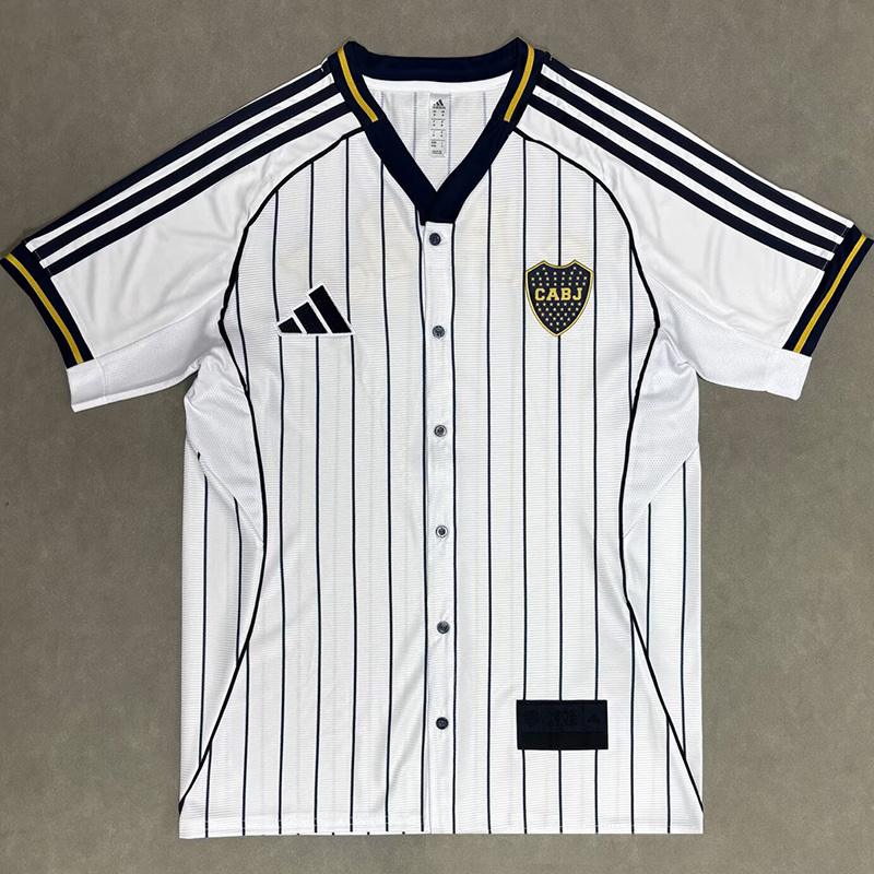 25-26 Boca Juniors White Casual Edition Baseball Jersey