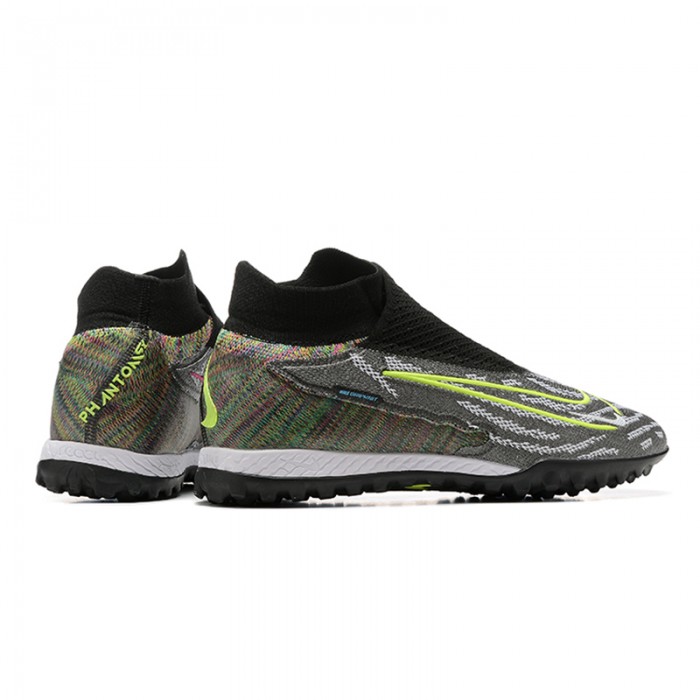 Phantom GX Elite DF Link TF High Soccer Shoes-Gray/Black-7542431