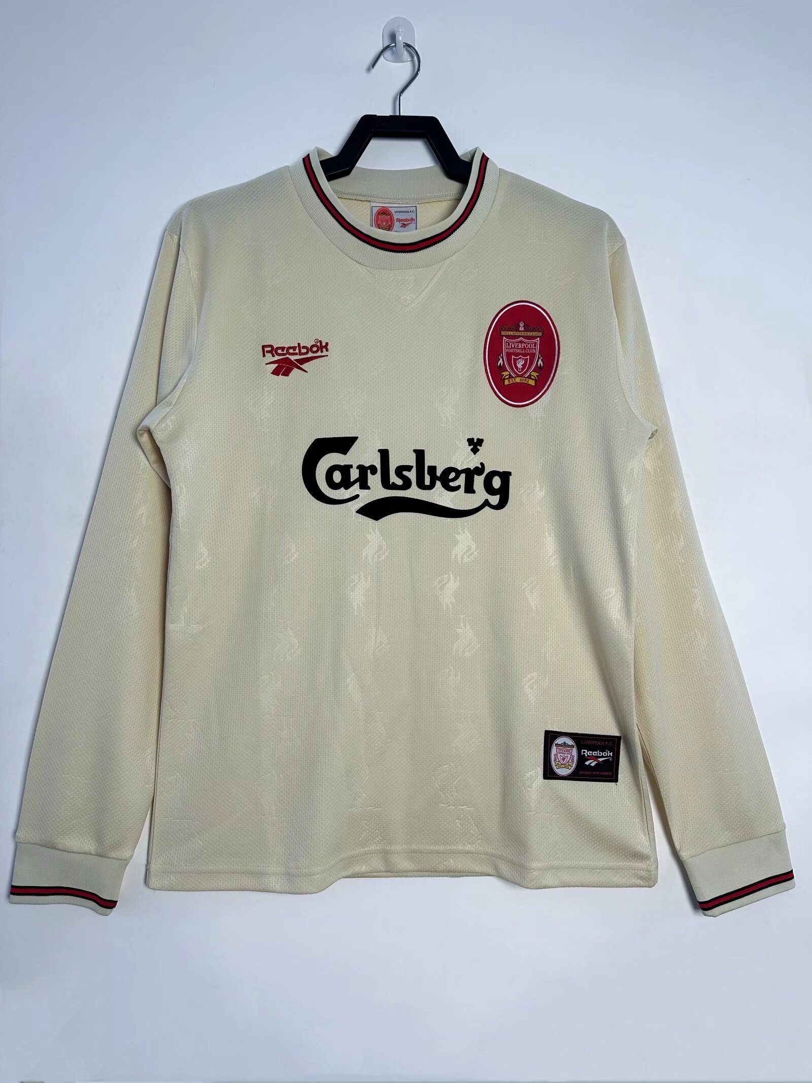 1996-1997 LIV away  Long Sleeve Retro Soccer Jersey