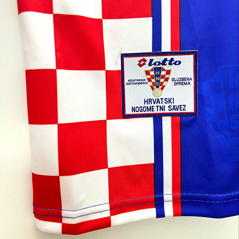 1998 Croatia Away Blue Retro Soccer Jersey