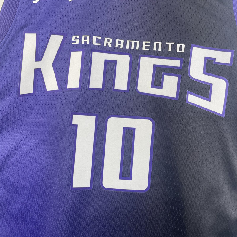 23-24 Kings SABONIS #10 Purple Top Quality Hot ...
