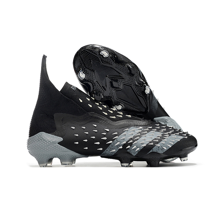 PREDATOR FREAK + FG High Soccer Shoes-Black/Gray-5376381