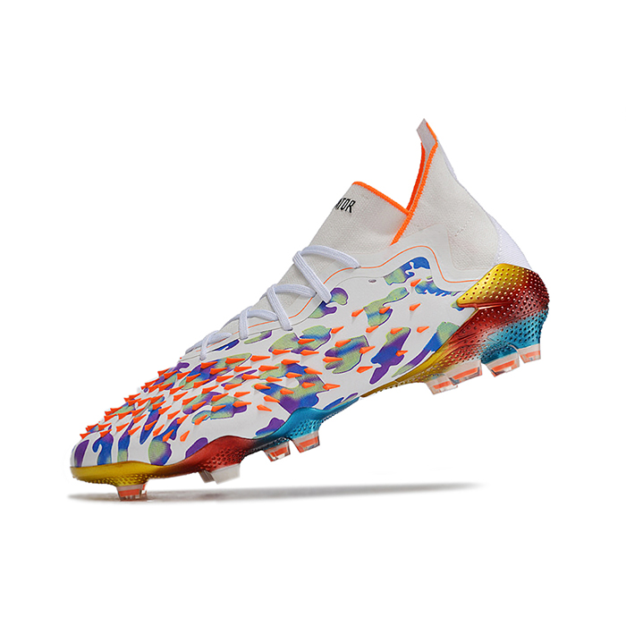 PREDATOR FREAK .1 FG High Soccer Shoes-White/Purple-4704050