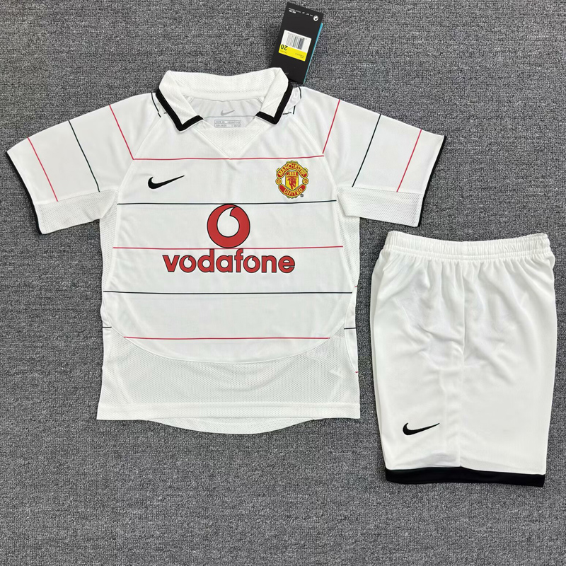 2003-2005 Man Utd Away Kids Retro Soccer Jersey