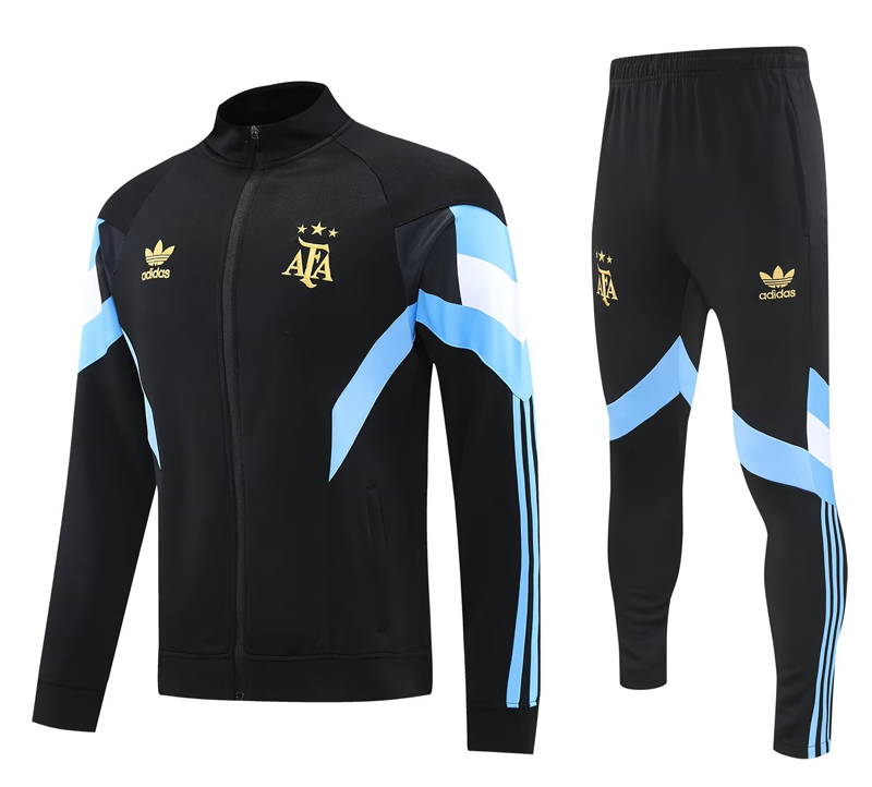 24-25 Argentina Black Jacket Tracksuit #三星
