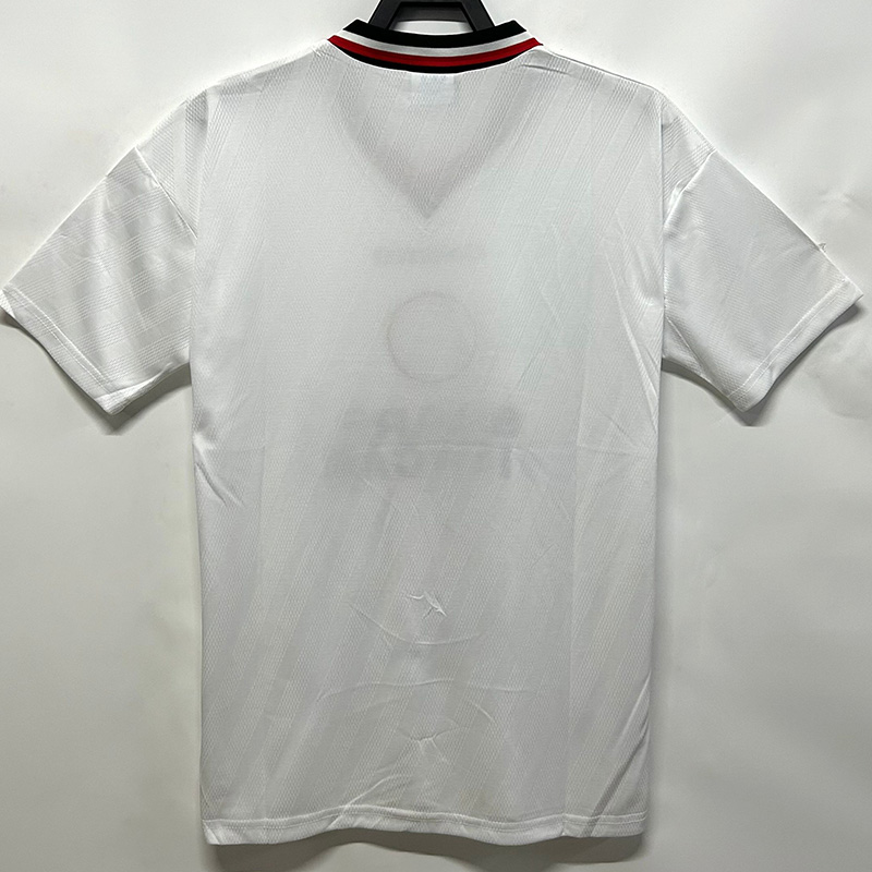 1996-1997 Man Utd Away White Retro Soccer Jersey