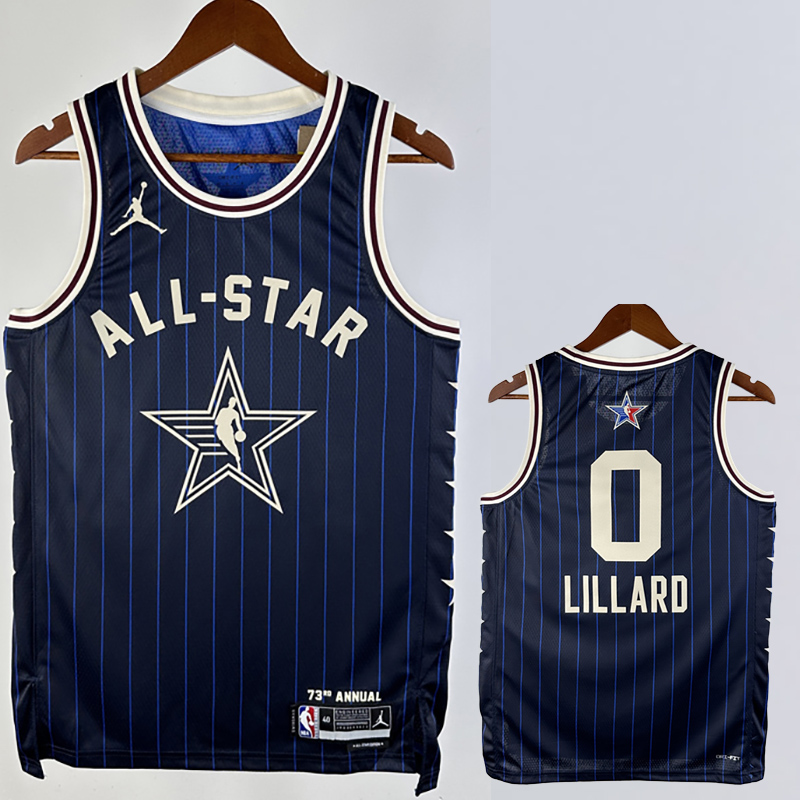 23-24 ALL-STAR LILLARD #0 Blue Top Quality Hot ...