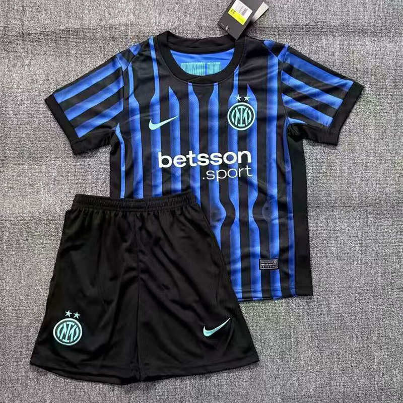 25-26 INT Special Edition Blue Black Kids Soccer Jersey