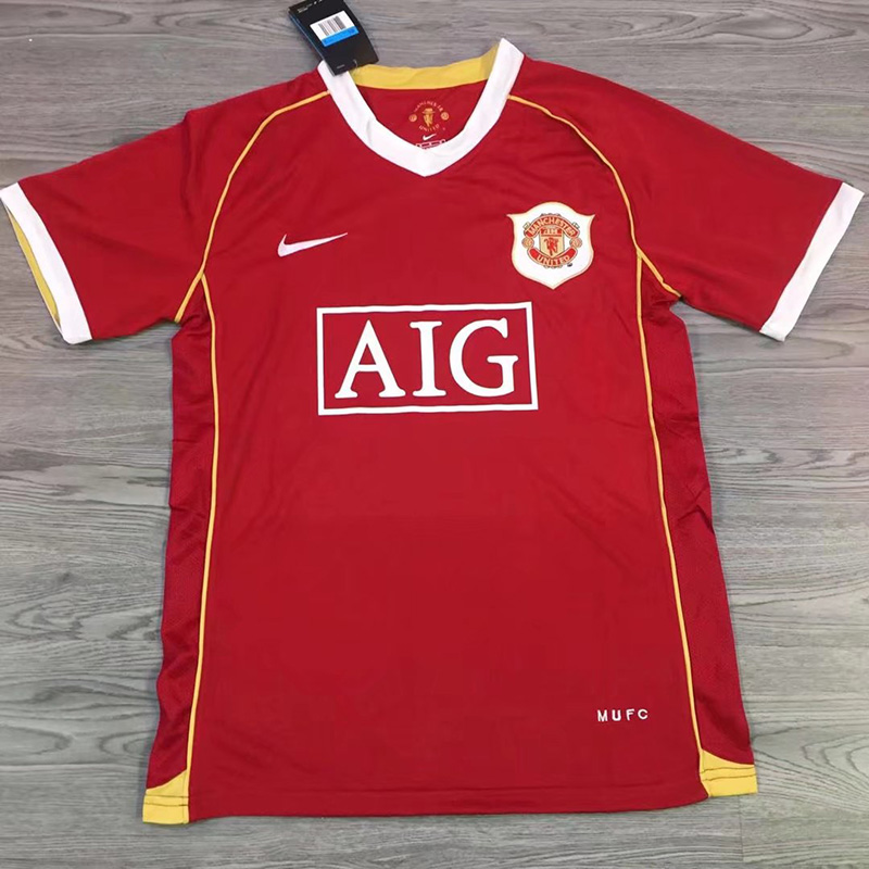 2006-2007 Man Utd Home Retro Soccer Jersey