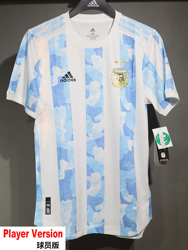 2020-2021 Argentina Home Player Version 球员 Retro Soccer Jersey