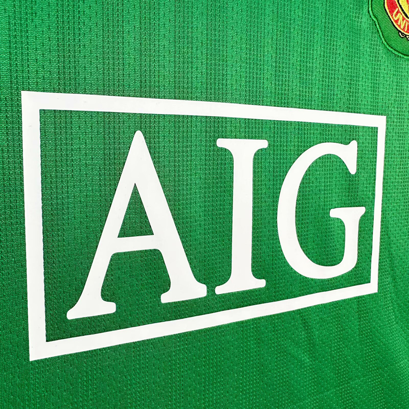 2007-2008 Man Utd Green Goalkeeper Retro Soccer Jersey