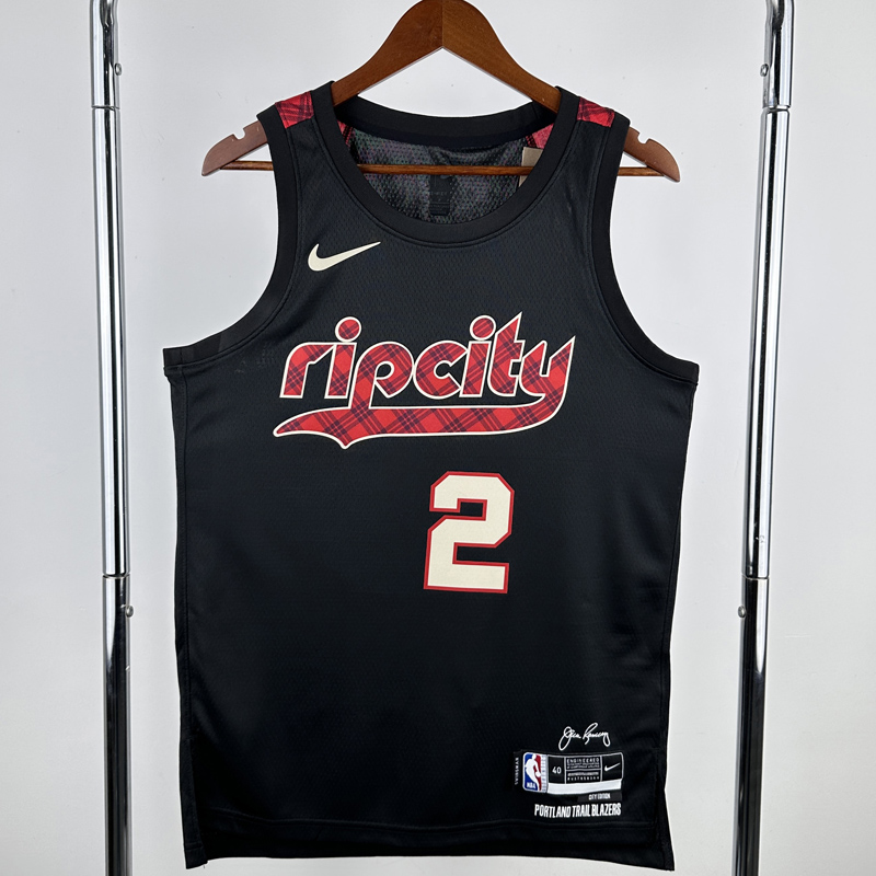 23-24 Trail Blazers AYTON #2 Black City Edition Top Quality Hot Pressing NBA Jersey