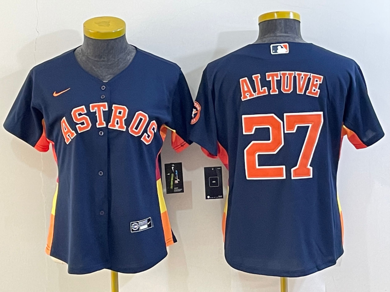 Houston Astros Women's baseball jersey ALTUVE 27 fans edition