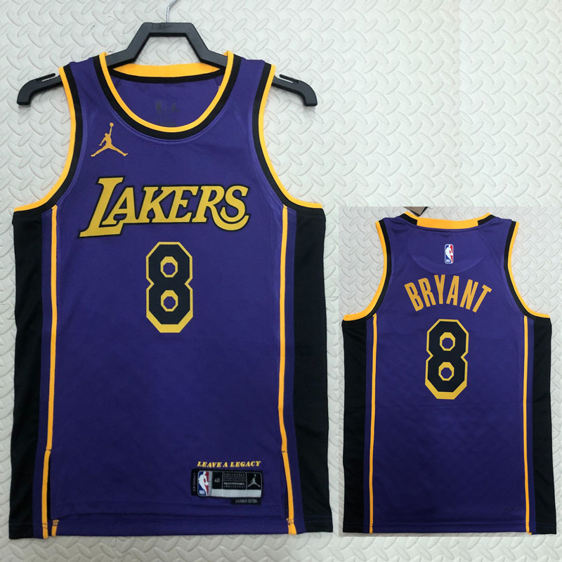 22-23 LAKERS BRYANT #8 Purple Top Quality Hot P...