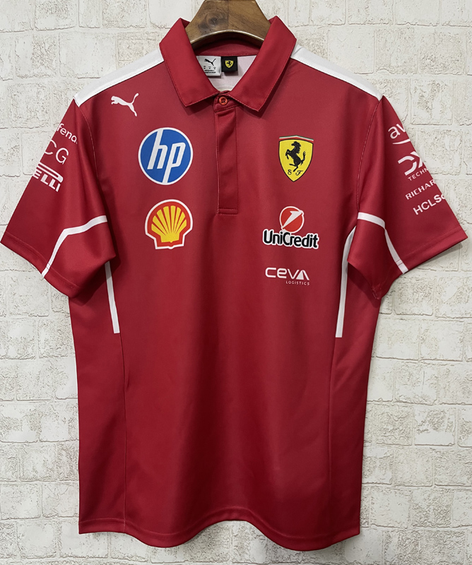 2025 F1 Ferrari Polo Racing Suit (有领)