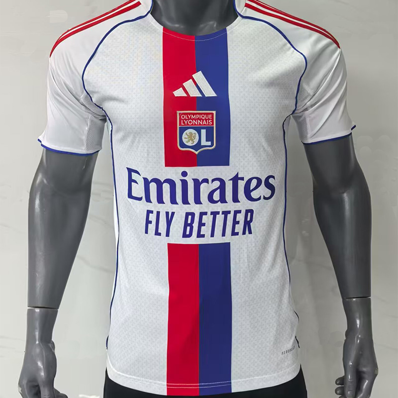 25-26 Lyon Home Fans Soccer Jersey