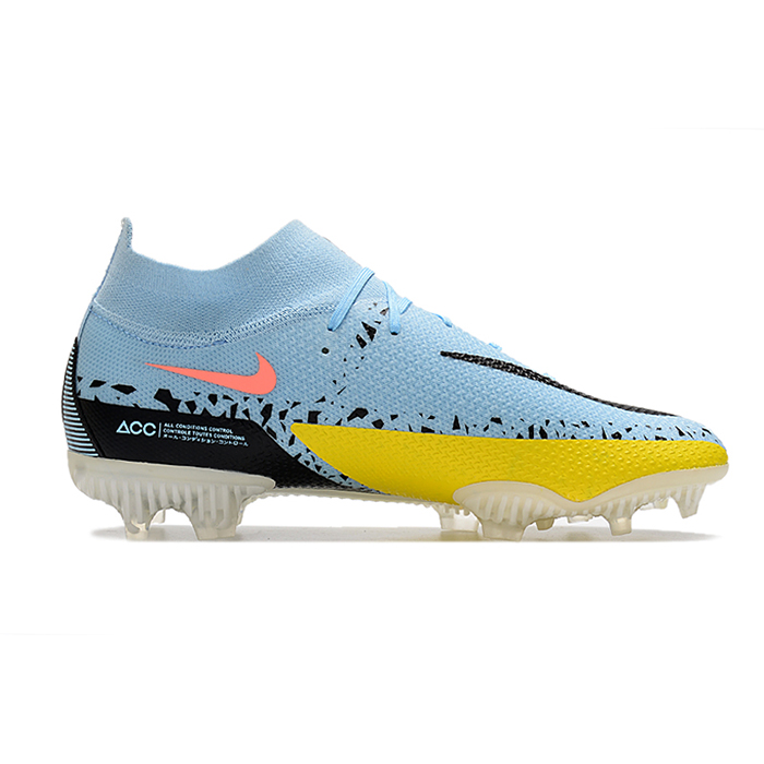 2022 World Cup Phantom GT2 Dynamic Fit Elite FG High Soccer Shoes-Blue/Yellow-6854785